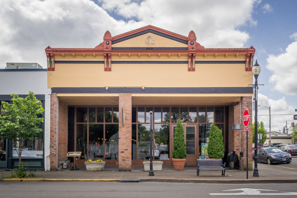 Front of a building and add details